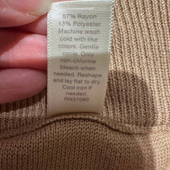 Cato Size 18/20 W Sweater Skirt Camel Knit Cable knit Knee Length Winter - Picture 4 of 7